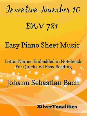 cover image of Invention Number 10 BWV 781 Easy Piano Sheet Music